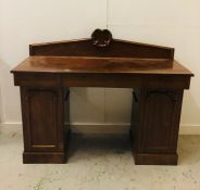 Console table with decorative back, Three top drawers and two under cupboards