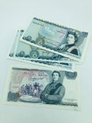 7 x uncirculated £5 notes