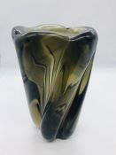 A Whitefriars twisted twilight vase pat no.9386 designed by William Wilson c.1954 20cms H