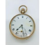 A 9ct Gold Pocket watch, total weight 87.9g AF