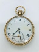 A 9ct Gold Pocket watch, total weight 87.9g AF