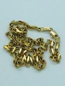 A 9ct yellow gold necklace (15.6g)