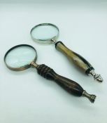 Two magnifying glasses
