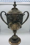 A Large silver cup by Richard and Brown (ECB) hallmarked London 1875 with reference to Windsor