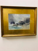 Cape Wrath by J Macwhirter RA, watercolour in gilt frame 56m x 47cm