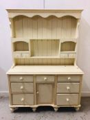 Cream pine painted kitchen dresser