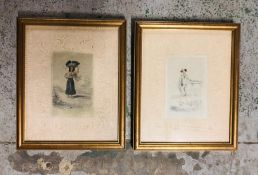 Two framed country themed pictures.