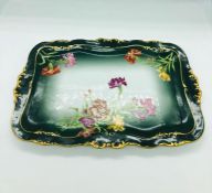 A rectangular porcelain plate by Limoges Frances by George L Emerson.