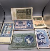 A selection of German Bank Notes