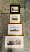 Four framed prints of Windsor Castle