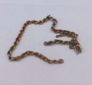 A 9ct yellow gold chain AF
