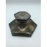 A Walker and Hall hallmarked silver inkwell.