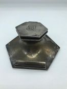 A Walker and Hall hallmarked silver inkwell.