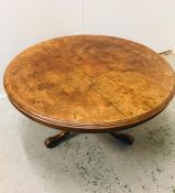 A Walnut breakfast table with a tilt top