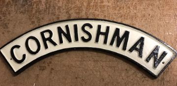 Cast Iron 'Cornishman' sign.