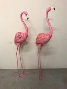 A Pair of decorative metal Flamingos