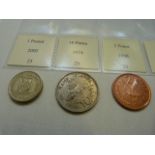 A selection of coins from the Falkland Islands, some silver and silver proof coins, catalogued,