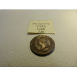 A 1797 French 1 Centime Coin (AEF) Liberty Head/ Une Centime