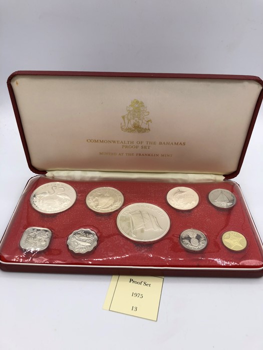 A 1975 Commonwealth of the Bahamas silver coin proof set