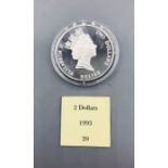 A Silver Proof Belize 1993 crown