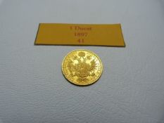 An Austrian 1 Ducat Franz Josef I 1897 gold coin
