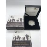 The 100th Anniversary of the Battle of the Somme 2016 UK £5 silver proof coin in original box and