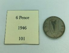 A 1946 Irish 6 Pence EF