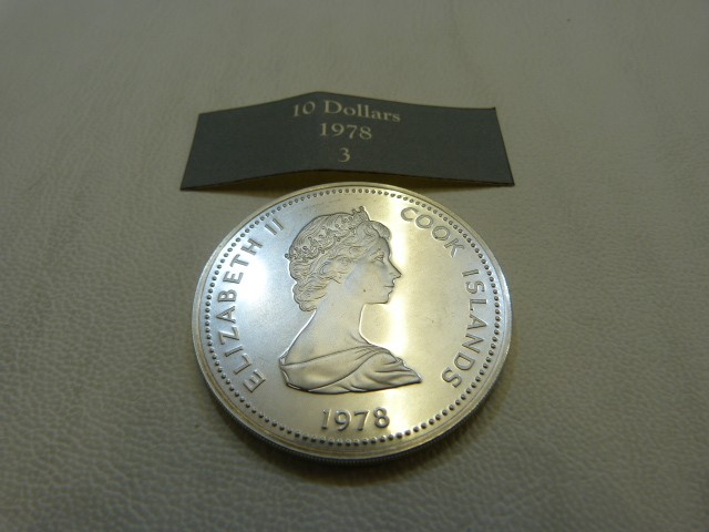 A Cook Islands Ten dollar silver proof coin 28.1g 1978. - Image 2 of 2