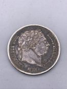 A Great Britain 1816 Shilling coin, AEF, silver, George III with Shield to reverse.