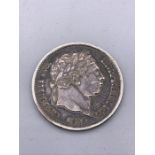 A Great Britain 1816 Shilling coin, AEF, silver, George III with Shield to reverse.