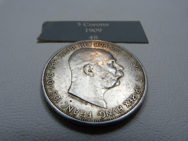 An 1884 Franz Joseph 5 Corona Austrian coin - Image 4 of 4
