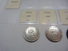 A selection of twenty four coins from 1886 onwards from Brunei.