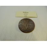 A 1771 Skilling coin from Denmark (VF)