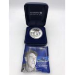 A 2008 Sir Edmund Hillary 1 dollar silver proof commemorative coin
