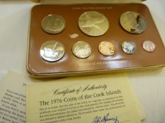 A Cook Island silver proof set 27.3g 1976