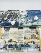 Three Uncirculated UK 50p coins 1066 The Date That Made History, 75th Anniversary of the Battle of