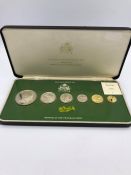 A 1976 Guyana silver coin proof set