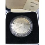 A Silver Proof 1982 5op Commemorating the Falkland Islands Liberation