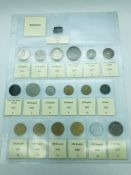 A selection of thirty six Indonesian coins various years, conditions, denominations.