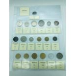 A selection of thirty six Indonesian coins various years, conditions, denominations.