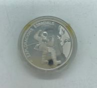 A 1993 Andorra 10 Dinars Space Exploration silver proof coin