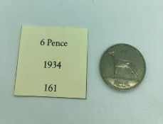 An Irish 1934 6 Pence coin AUNC