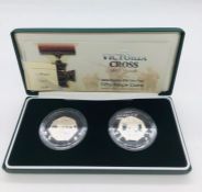 A cased set The Victoria Cross 1856-2006 UK 2006 Silver proof fifty pence coins.