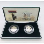 A cased set The Victoria Cross 1856-2006 UK 2006 Silver proof fifty pence coins.