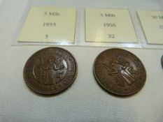 A large selection of coins from Cyprus from 1900 onwards. Catalogued and labelled
