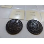 A selection of four coins from British North Borneo dates 1882, 1887, 1889, 1927, three one cent and