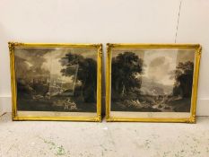 Two Engravings from the original paintings by E Luccarelli 55 cm x 48 cm.