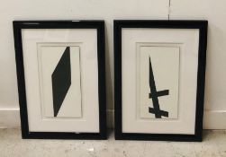Two framed Black and White Contemporary prints