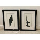 Two framed Black and White Contemporary prints