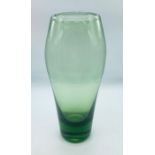 Whitefriars Sea Green Vase Pat no 8974 Designed by Barnaby Powell c.1934 H 25.5cms